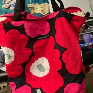 Marimekko Pink Flower Tote Bag
